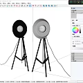 Modern Tripod Floor Lamp With Silver Black Metal Stand For Living Room Decor
