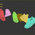 Colorful Stylish Sneakers Collection With High Top And Low Top Designs