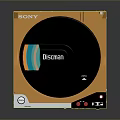 Vintage Sony Discman Portable CD Player With Orange Design And Control Buttons