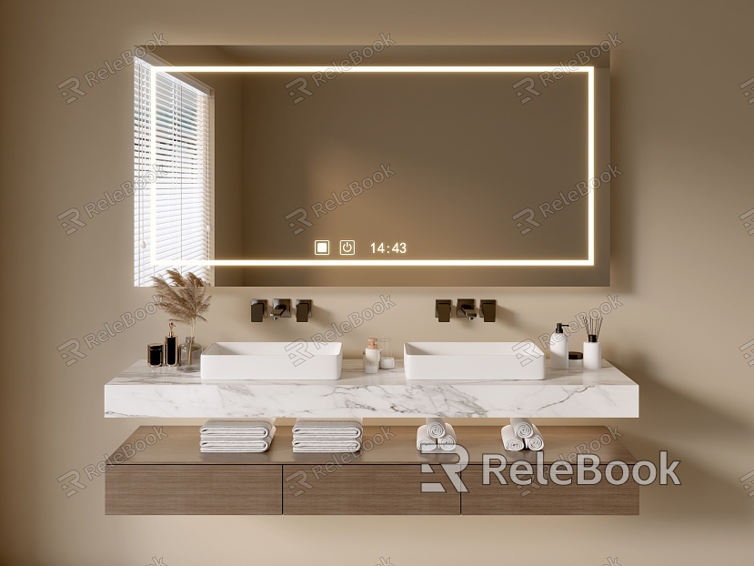 Modern Bathroom Cabinet Bathroom Basin Bathroom Ornaments model