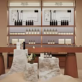 Elegant Modern Mall Store Interior With Display Shelves And Marble Product Stands