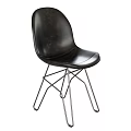 Modern Black Single Chair With Sleek Metal Frame And Stylish Design