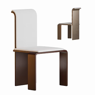 Modern Minimalist Dining Chair 3d model