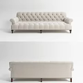 American-style multi-person sofa multi-person sofa pillow 3d model