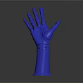 Blue Mechanical Glove Robotic Hand Design For Prosthetic Applications 3d model