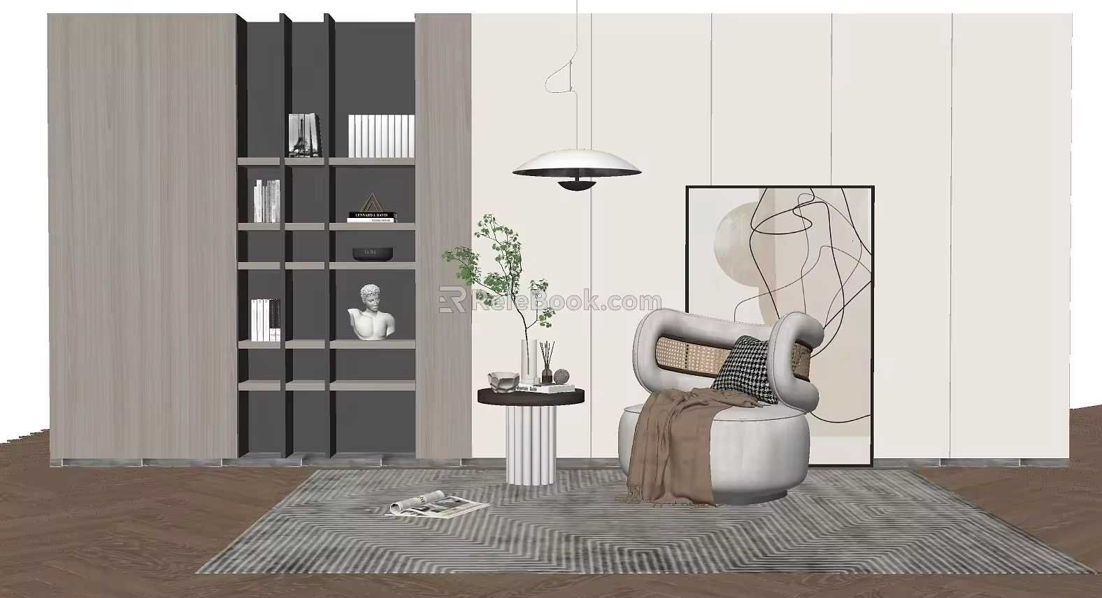 Modern single sofa 3d model