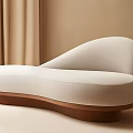 Modern Beige Fabric Multi Person Sofa With Curved Design For Living Room