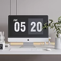 Modern computer display keyboard mouse 3d model