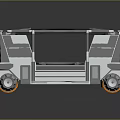 Futuristic Cosmic Space Vehicle With Aerodynamic Metallic Design And Blue Transparent Panels