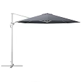 Outdoor Cantilever Sunshade with Green and Gray Canopies and Adjustable Stands