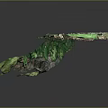 Detailed 3D Terrain Model With Green Vegetation Topographic Features Pathways And Elevation Layers