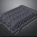Quilted Soft Furniture Mattress With Comfortable Textured Surface And Ruffled Edges
