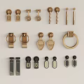 New Chinese style handle cabinet door drawer handle 3d model