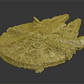 Intricate Starship Model Showcasing Cosmic Exploration And Space Adventure Design Details