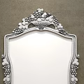Ornate Grapevine Carved Golden Mirror Reflecting Room Interior With Bed Sofa Decor And Wooden Floor