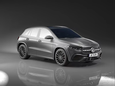 Silver Mercedes SUV With Modern Design Shiny Exterior And Alloy Wheels 3d model