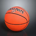 Spalding Orange Basketball With Textured Surface And Reflection On Dark Background