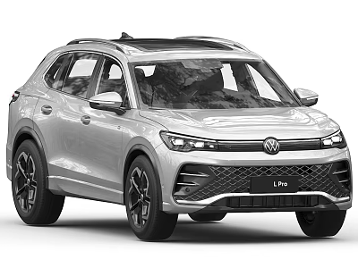 Volkswagen Lavida Silver SUV With Modern Grille Black Wheels And Roof Rails 3d model