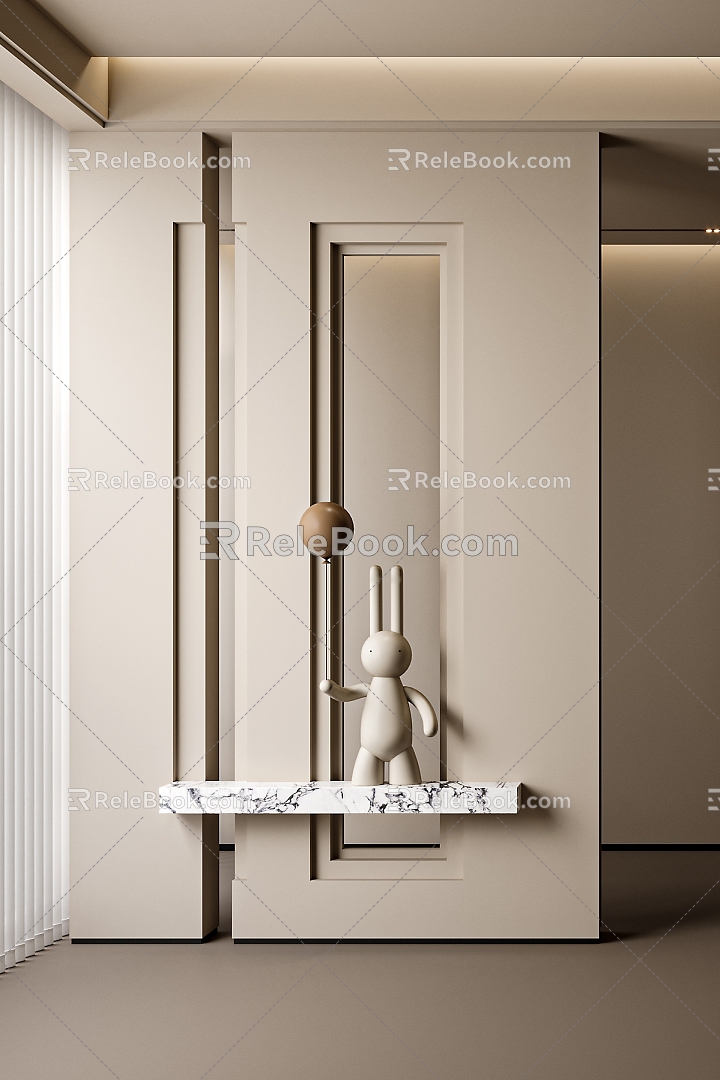 Art porch partition 3d model