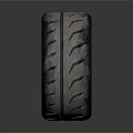 Car Tire Automotive Part With Durable Tread Pattern And Rubber Construction 3d model