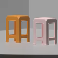 Colorful Plastic Stools With Various Colors And Simple Design For Home Use