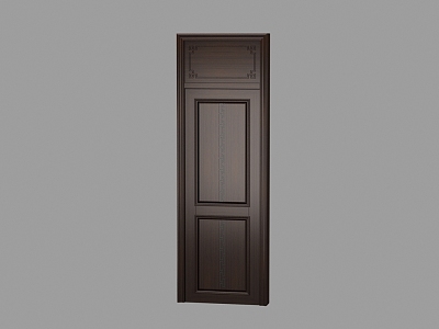 New Chinese Style Door Wooden Door 3d model