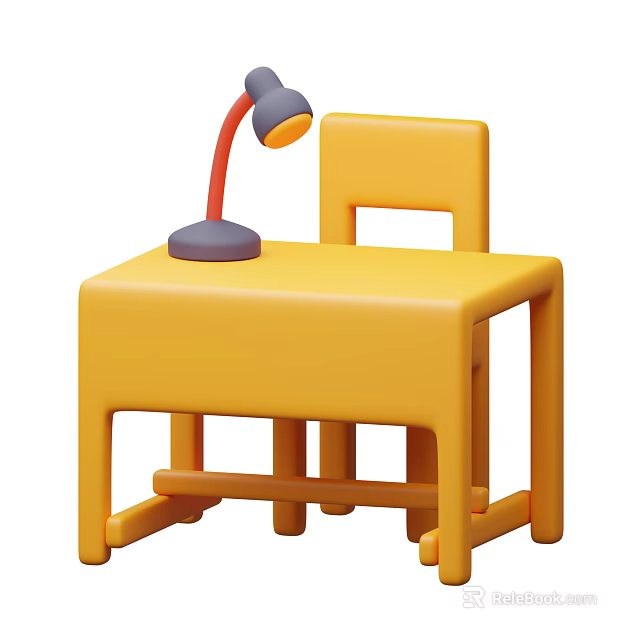 Ergonomic Office Chair With Adjustable Height And Lumbar Support For Home Workspace 3d model 