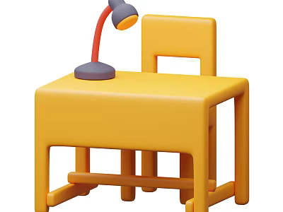 Ergonomic Office Chair With Adjustable Height And Lumbar Support For Home Workspace 3d model