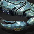 Detailed Futuristic Sci Fi Robotic Mechanical Crab With Armor And Claws