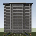 Modern High Rise Residential Building Exterior Design With Large Windows Balconies And Trees