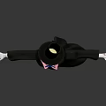 Doll Character With Black Top Hat White Gloves Blue Bow Tie Standing On Wooden Pole