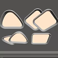 Modern Irregular Shape Ceiling Lights With Soft Glow For Interior Design 3d model