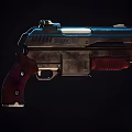 Classic 1911 Pistol With Detailed Metal Finish And Wooden Grip Design