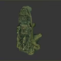 Detailed Underwater Shipwreck Wreckage Model With Rusty Hull And Marine Plants