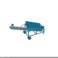 Blue Mobile Conveyor Belt Equipment With Industrial Frame And Wheels