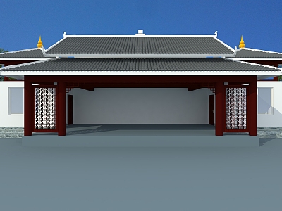 ethnic minority style stage 3d model