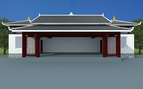 ethnic minority style stage 3d model