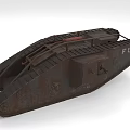 Vintage Military Tank Featuring Rustic Tracks Turret And Serial Number F56