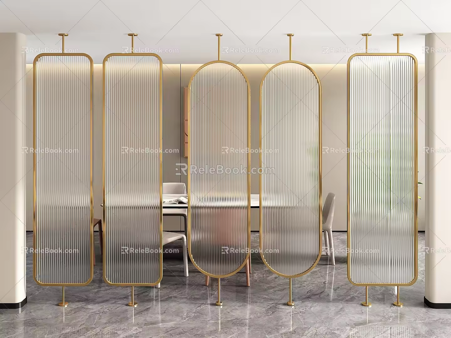 Screen Partition Glass Partition Changhong Glass Screen Partition Partition Wall Partition Guest Restaurant Partition 3d model