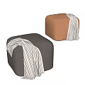 Modern Sofa Stool Low Stool Low Stamp 3d model
