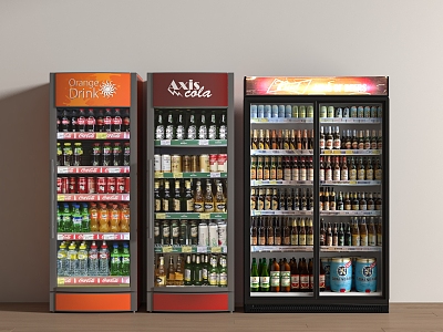 Modern Freezer Beverage Cabinet 3d model