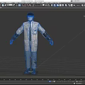 Game Movie Character In White Lab Coat With Black Cap Mask Gloves And Gray Pants