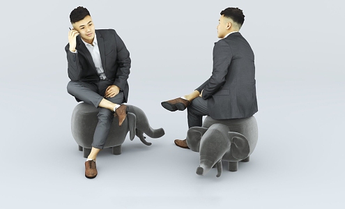 Business people 3d model