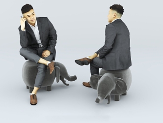 Business people 3d model