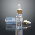 Transparent Dropper Bottles With Golden Caps For Skincare Products