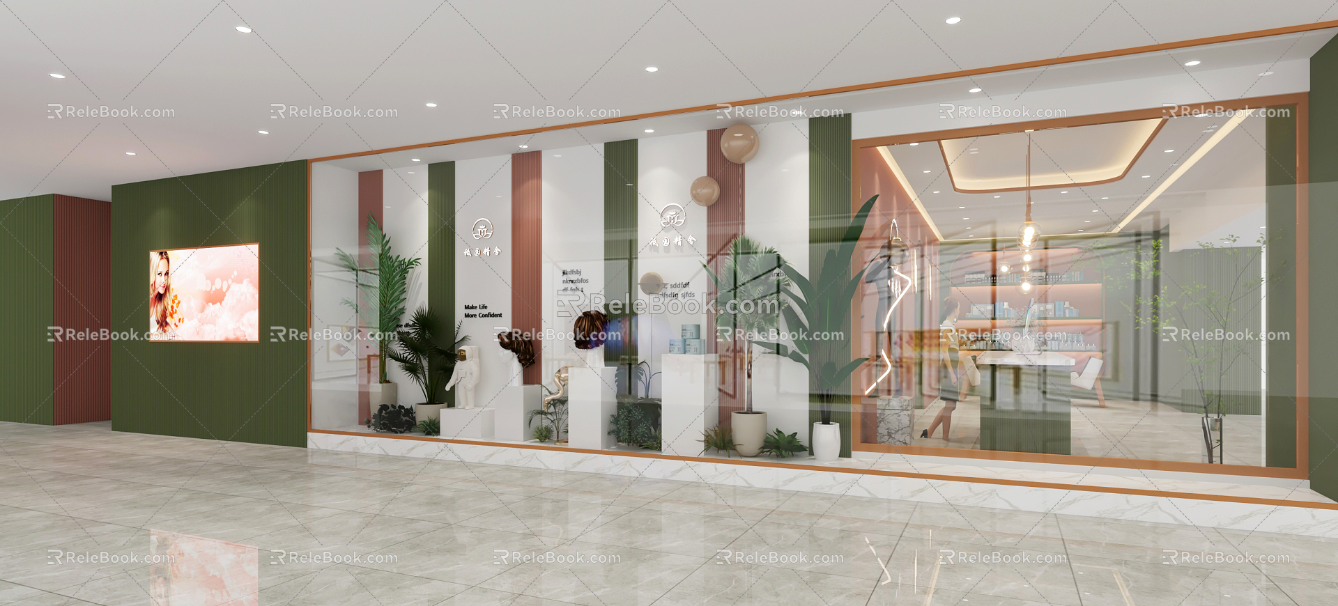 Modern Window Beauty Hall 3d model