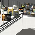 Hanging Art Posters With Diverse Contents And Colors In Modern Interior