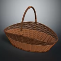 Pet Animal Woven Basket With Handle For Carrying Small Pets
