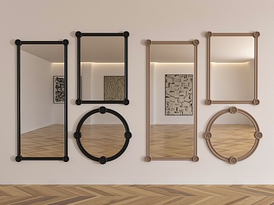 Antique Mirror Combination 3d model