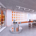 New Craftsmanship Era Specialty Store With Modern Design Circular Decor And Product Displays